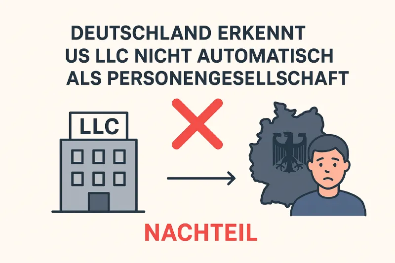 Deutschland erkennt die US LLC nicht automatisch als Personengesellschaft an